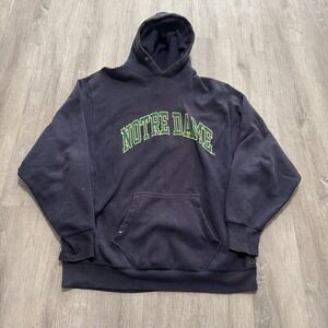 Vintage Notre Dame Fighting Irish Hoodie Pro Weave Size Large Steve And Barry's